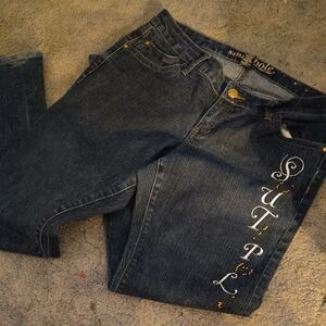 South Pole Dark Blue Slim Jeans for Women Size 16